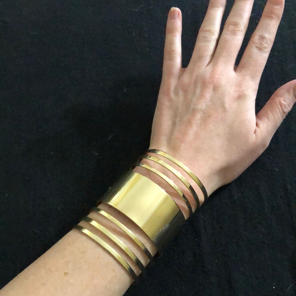 Gold cuff bracelet